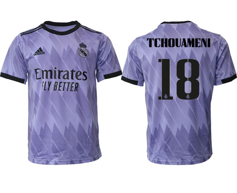 Men 2022-2023 Club Real Madrid away aaa version purple #18 Soccer Jersey->chelsea jersey->Soccer Club Jersey
